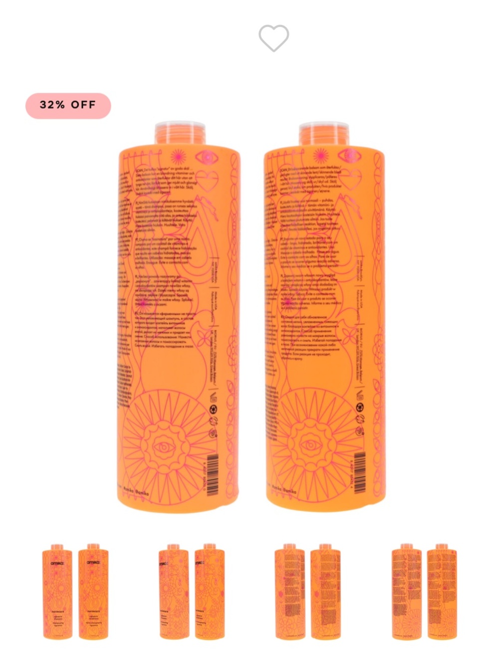 amika vibrant orange & pink normcore Shampoo and Conditioner Duo - Picture 3 of 3